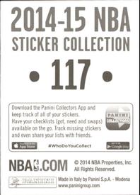 2014-15 Panini Stickers #117 C.J. Watson Back