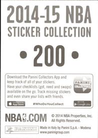 2014-15 Panini Stickers #200 Mavericks Home Jersey Back