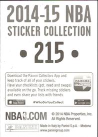 2014-15 Panini Stickers #215 Dwight Howard Back