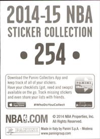 2014-15 Panini Stickers #254 Tim Duncan Back