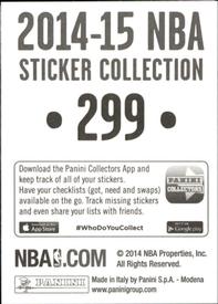 2014-15 Panini Stickers #299 Nick Collison Back
