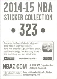 2014-15 Panini Stickers #323 Utah Jazz Logo Back