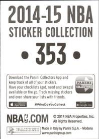 2014-15 Panini Stickers #353 Jamal Crawford Back
