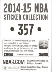 2014-15 Panini Stickers #357 Lakers Road Jersey Back