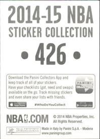 2014-15 Panini Stickers #426 NBA All-Star Game Logo Back