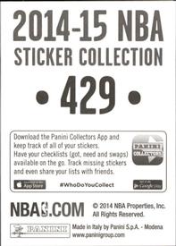 2014-15 Panini Stickers #429 LeBron James Back