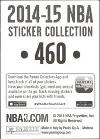 2014-15 Panini Stickers #460 P.J. Hairston Back