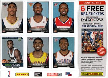 2014-15 Panini Stickers - New York Daily News / Modell's All Star Game 6-Player Panels #1 Anthony Davis / Tim Hardaway Jr. / John Wall / Andrew Wiggins / Kyrie Irving / Kevin Durant Front