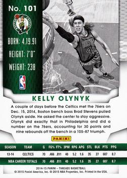 2014-15 Panini Threads #101 Kelly Olynyk Back