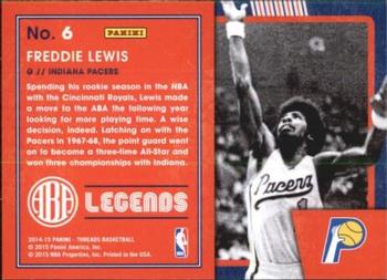 2014-15 Panini Threads - ABA Legends #6 Freddie Lewis Back