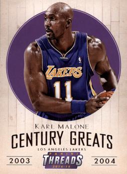 2014-15 Panini Threads - Century Greats #12 Karl Malone Front