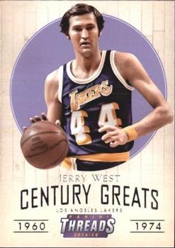 2014-15 Panini Threads - Century Greats #15 Jerry West Front