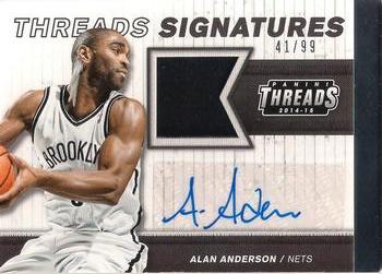 2014-15 Panini Threads - Threads Signatures #40 Alan Anderson Front