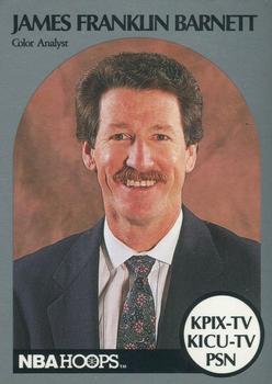 1990-91 Hoops - Announcers #NNO James Franklin Barnett Front