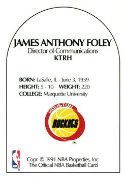 1990-91 Hoops - Announcers #NNO James Anthony Foley Back