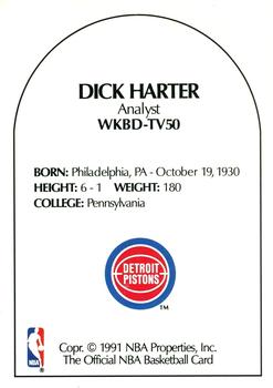 1990-91 Hoops - Announcers #NNO Dick Harter Back
