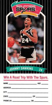 1988-89 Diamond Shamrock San Antonio Spurs #NNO Johnny Dawkins Front