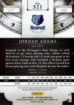 2014-15 Panini Preferred #321 Jordan Adams Back