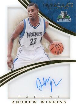 2014-15 Panini Immaculate Collection - Shadowbox Signatures #SH-AW Andrew Wiggins Front