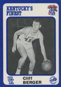 1988-89 Kentucky's Finest Collegiate Collection #87 Cliff Berger Front