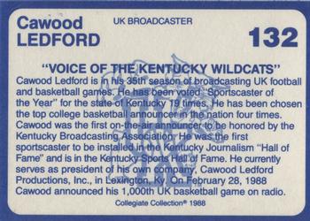 1988-89 Kentucky's Finest Collegiate Collection #132 Cawood Ledford Back