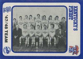 1988-89 Kentucky's Finest Collegiate Collection #133 '47-'48 Team Front
