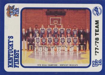 1988-89 Kentucky's Finest Collegiate Collection #137 '77-'78 Team Front