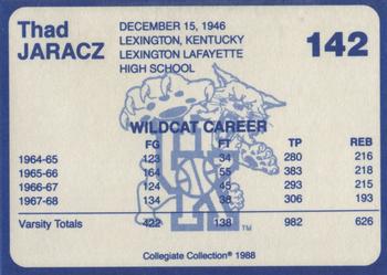 1988-89 Kentucky's Finest Collegiate Collection #142 Thad Jaracz Back