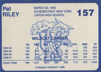1988-89 Kentucky's Finest Collegiate Collection #157 Pat Riley Back
