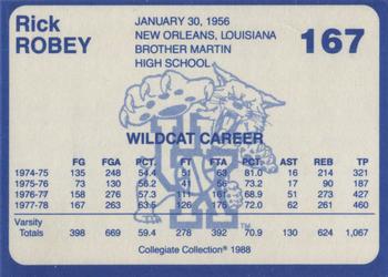 1988-89 Kentucky's Finest Collegiate Collection #167 Rick Robey Back