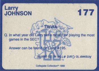 1988-89 Kentucky's Finest Collegiate Collection #177 Larry Johnson Back