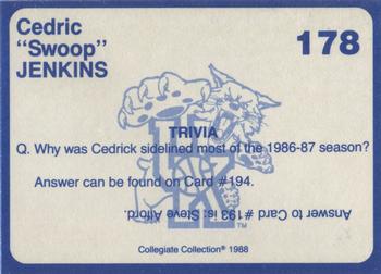1988-89 Kentucky's Finest Collegiate Collection #178 Cedric Jenkins Back