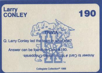 1988-89 Kentucky's Finest Collegiate Collection #190 Larry Conley Back