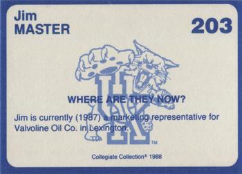 1988-89 Kentucky's Finest Collegiate Collection #203 Jim Master Back