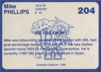1988-89 Kentucky's Finest Collegiate Collection #204 Mike Phillips Back