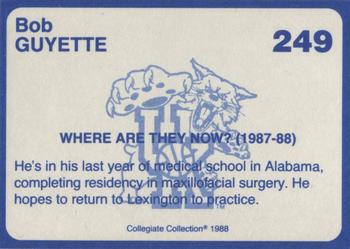 1988-89 Kentucky's Finest Collegiate Collection #249 Bob Guyette Back