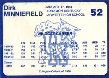 1988-89 Kentucky's Finest Collegiate Collection #52 Dirk Minniefield Back