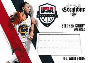 2014-15 Panini Excalibur - Red, White & Blue #2 Stephen Curry Front