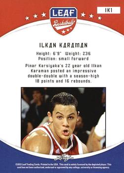 2012-13 Leaf Retail #IK1 Ilkan Karaman Back