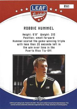 2012-13 Leaf Retail #RH1 Robbie Hummel Back