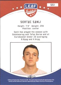 2012-13 Leaf Retail #SS1 Sertac Sanli Back
