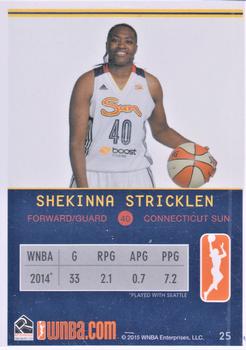 2015 Rittenhouse WNBA #25 Shekinna Stricklen Back