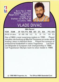1990 Hoops Team Night Los Angeles Lakers #NNO Vlade Divac Back