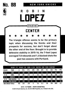 2015-16 Hoops #88 Robin Lopez Back