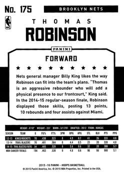 2015-16 Hoops #175 Thomas Robinson Back