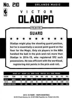 2015-16 Hoops #210 Victor Oladipo Back