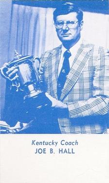 1977-78 Kentucky Wildcats Schedules #NNOa Joe B. Hall Front