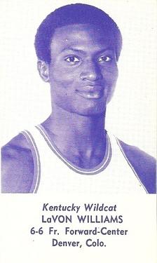 1976-77 Kentucky Wildcats Schedules #NNO LaVon Williams Front