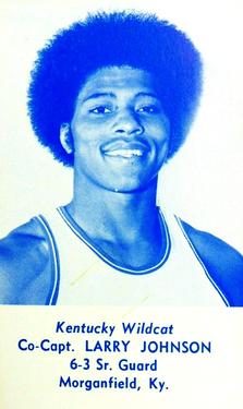 1976-77 Kentucky Wildcats Schedules #NNO Larry Johnson Front