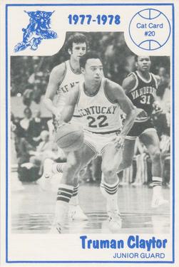 1977-78 Kentucky Wildcats News #20 Truman Claytor Front